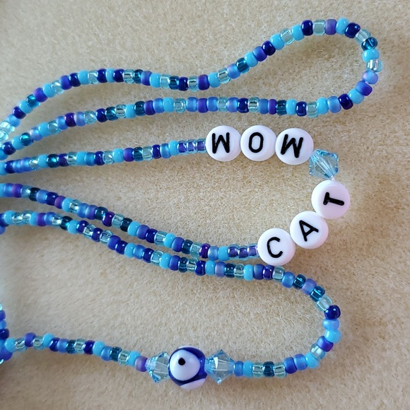 Seed Bead Stack Stretch Bracelets"Cat Mom" & "Evil Eye" Bracelets - Picture 14 of 16